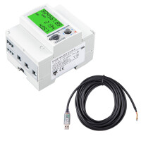 Energy Meter EM24 - 3 phase - max 65A/phase - RS485 Schnittstelle Set mit 5,0m Kabel mit USB-Stecker z.B. an CerboGX